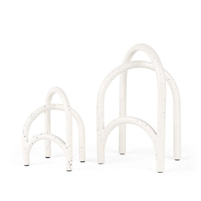Mercana - Springe White & Gray Speckled Arch Decorative Object (Set of 2) - 70531 view 1
