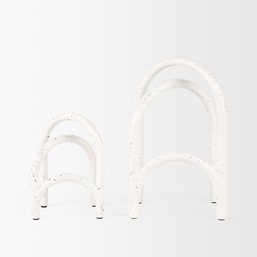 Mercana - Springe White & Gray Speckled Arch Decorative Object (Set of 2) - 70531 view 2