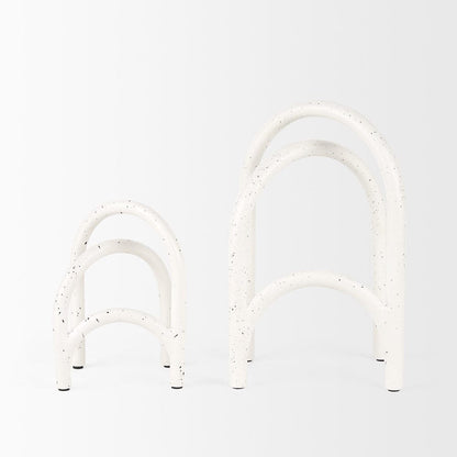 Mercana - Springe White & Gray Speckled Arch Decorative Object (Set of 2) - 70531 view 2