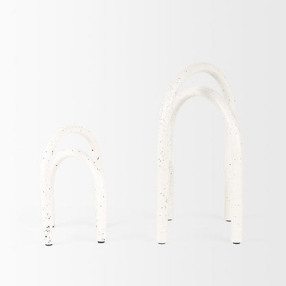 Mercana - Springe White & Gray Speckled Arch Decorative Object (Set of 2) - 70531 view 3