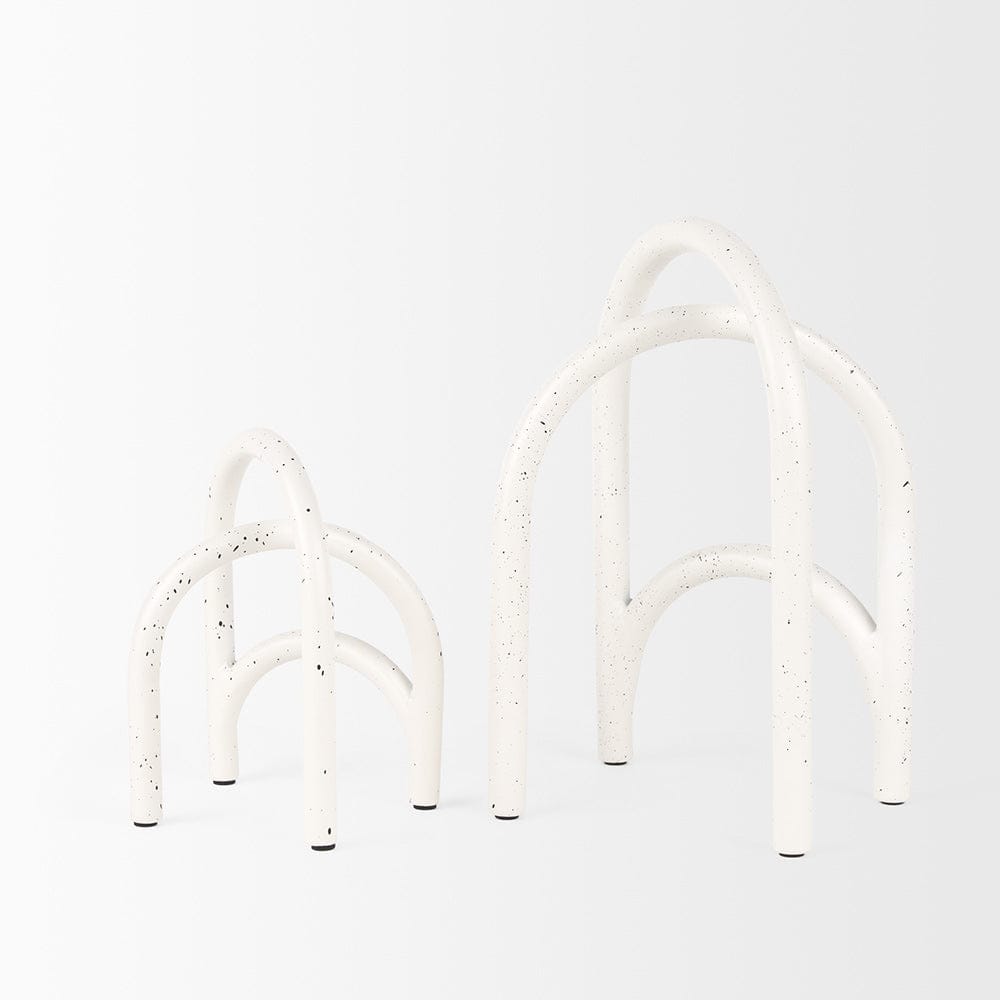 Mercana - Springe White & Gray Speckled Arch Decorative Object (Set of 2) - 70531 view 5
