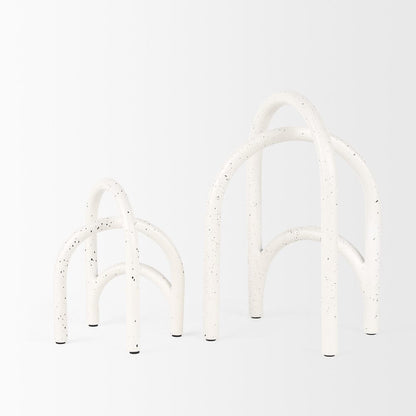 Mercana - Springe White & Gray Speckled Arch Decorative Object (Set of 2) - 70531 view 5