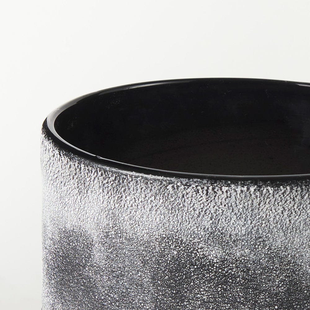 Mercana - Squally 6.0L x 6.0W x 6.4H Black/Brown Glass Ombre Textured Small Vase - 69546 view 4