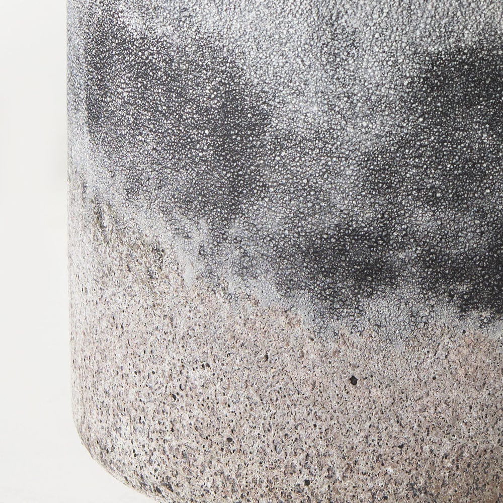 Mercana - Squally 6.0L x 6.0W x 6.4H Black/Brown Glass Ombre Textured Small Vase - 69546 view 5
