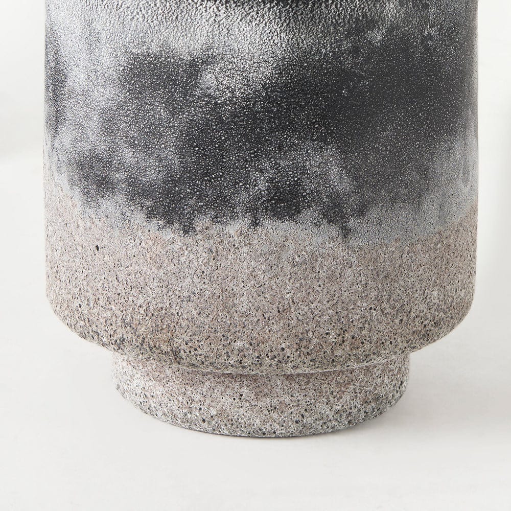 Mercana - Squally 6.0L x 6.0W x 6.4H Black/Brown Glass Ombre Textured Small Vase - 69546 view 6