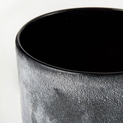 Mercana - Squally 8.0L x 8.0W x 8.6H Black/Brown Glass Ombre Textured Vase - 69547 view 4