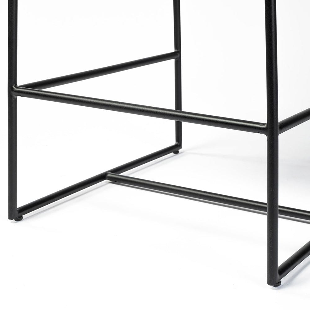 Mercana - Stamford 36" Total Height Black Leather Seat w/ Wood Back, Metal Frame Counter Stool - 68763 view 9