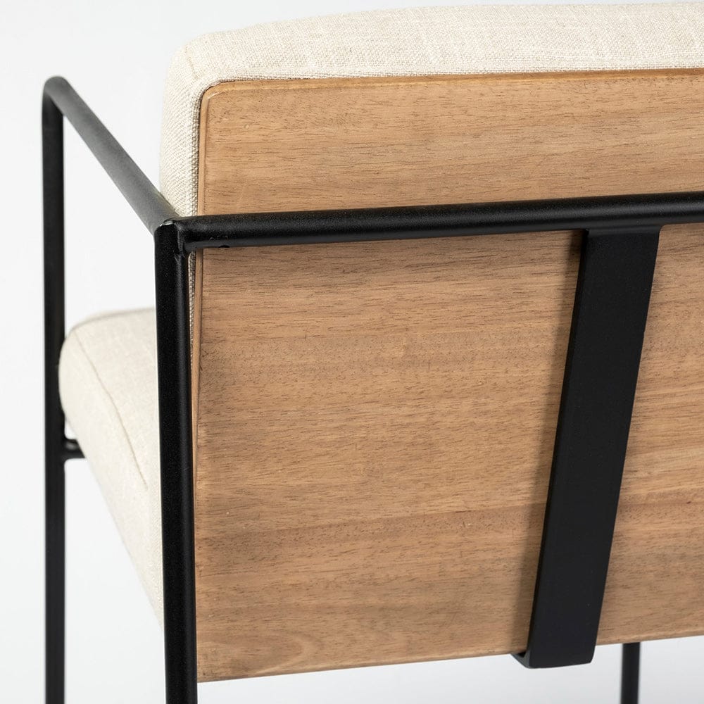 Mercana - Stamford 36" Total Height Light Beige Upholstered Seat w/ Wood Back, Metal Frame Counter Stool - 68764 view 8