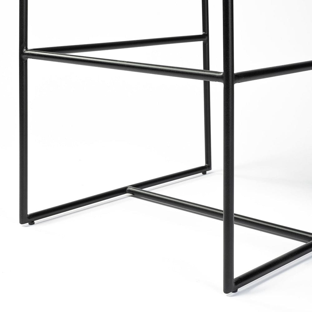 Mercana - Stamford 40" Total Height Black Leather Seat w/ Wood Back, Metal Frame Bar Stool - 68761 view 9