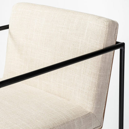 Mercana - Stamford 40" Total Height Light Beige Upholstered Seat w/ Wood Back, Metal Frame Bar Stool - 68762 view 6