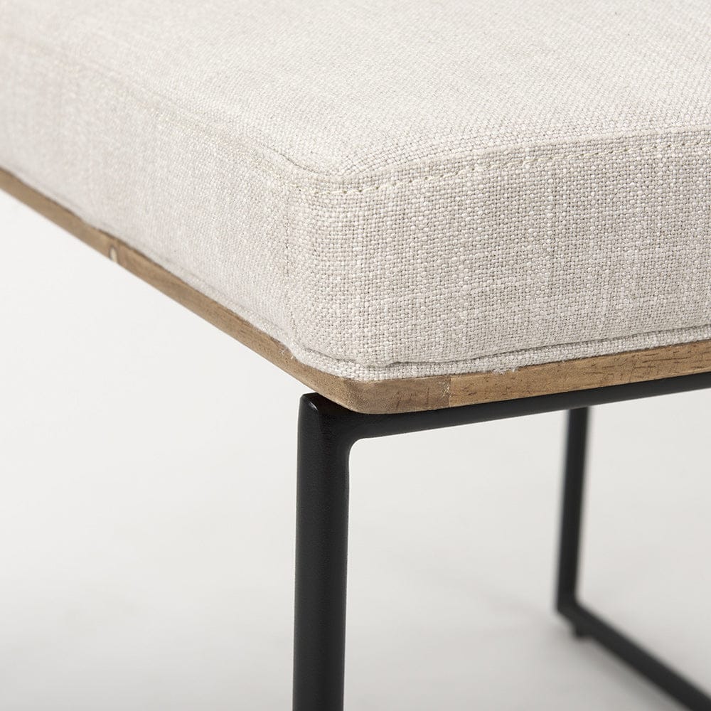Mercana - Stamford Beige Upholstered Seat w/ Wood Back, Black Metal Frame Dining Chair - 69971 view 9
