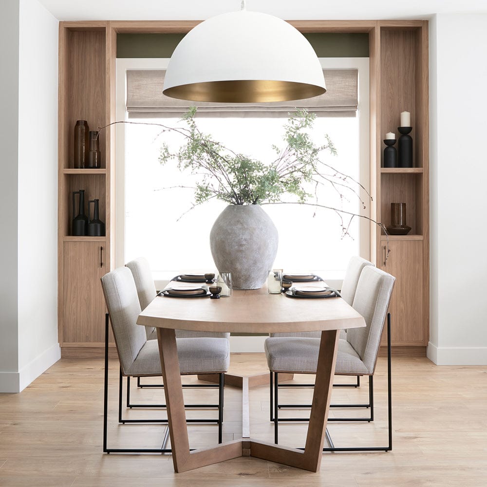 Mercana - Stamford Beige Upholstered Seat w/ Wood Back, Black Metal Frame Dining Chair - 69971 view 12