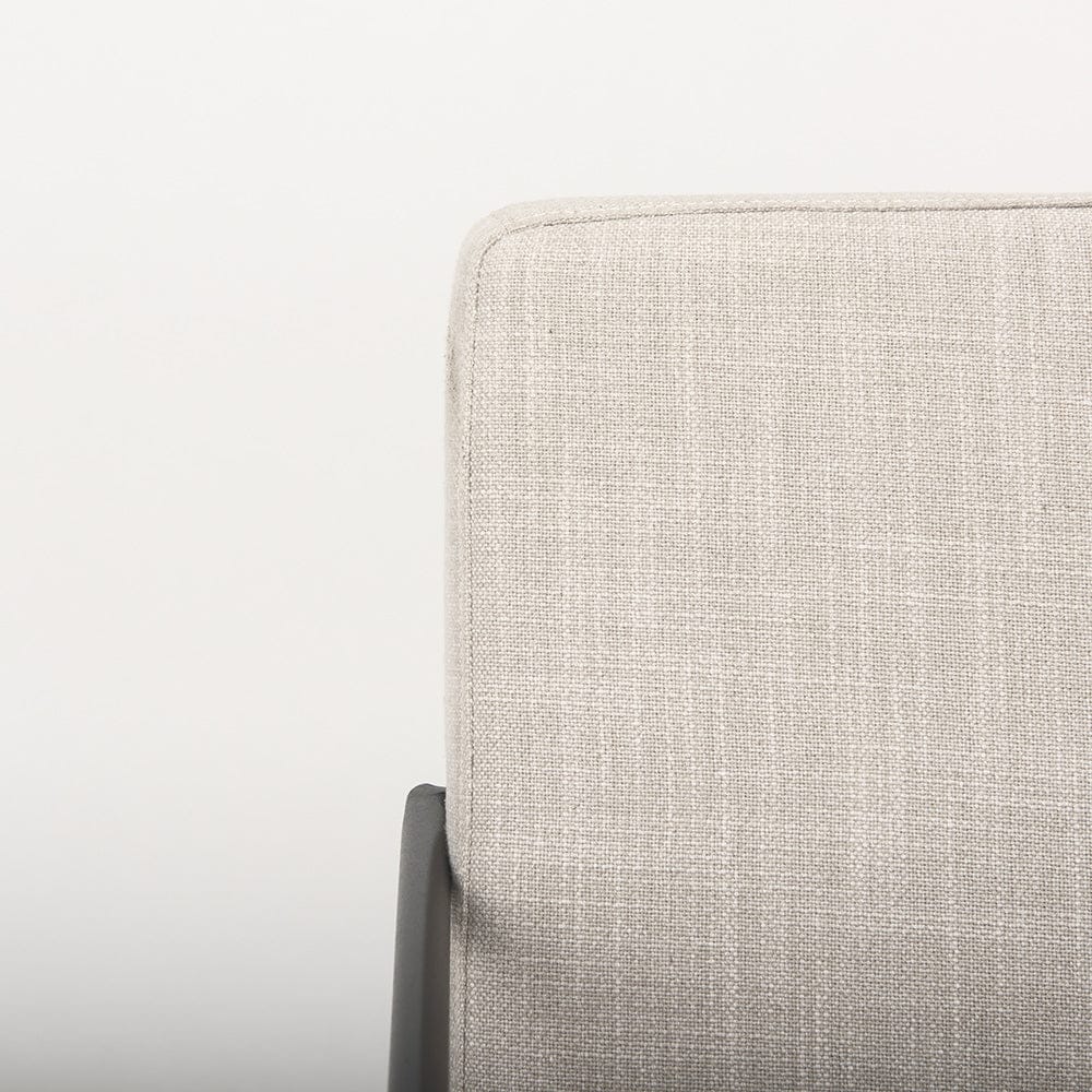 Mercana - Stamford Beige Upholstered Seat w/ Wood Back, Black Metal Frame Dining Chair w/ Arms - 69970_CLOSEOUT view 7