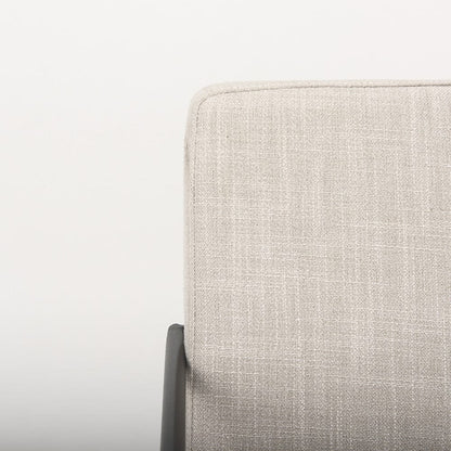 Mercana - Stamford Beige Upholstered Seat w/ Wood Back, Black Metal Frame Dining Chair w/ Arms - 69970_CLOSEOUT view 7