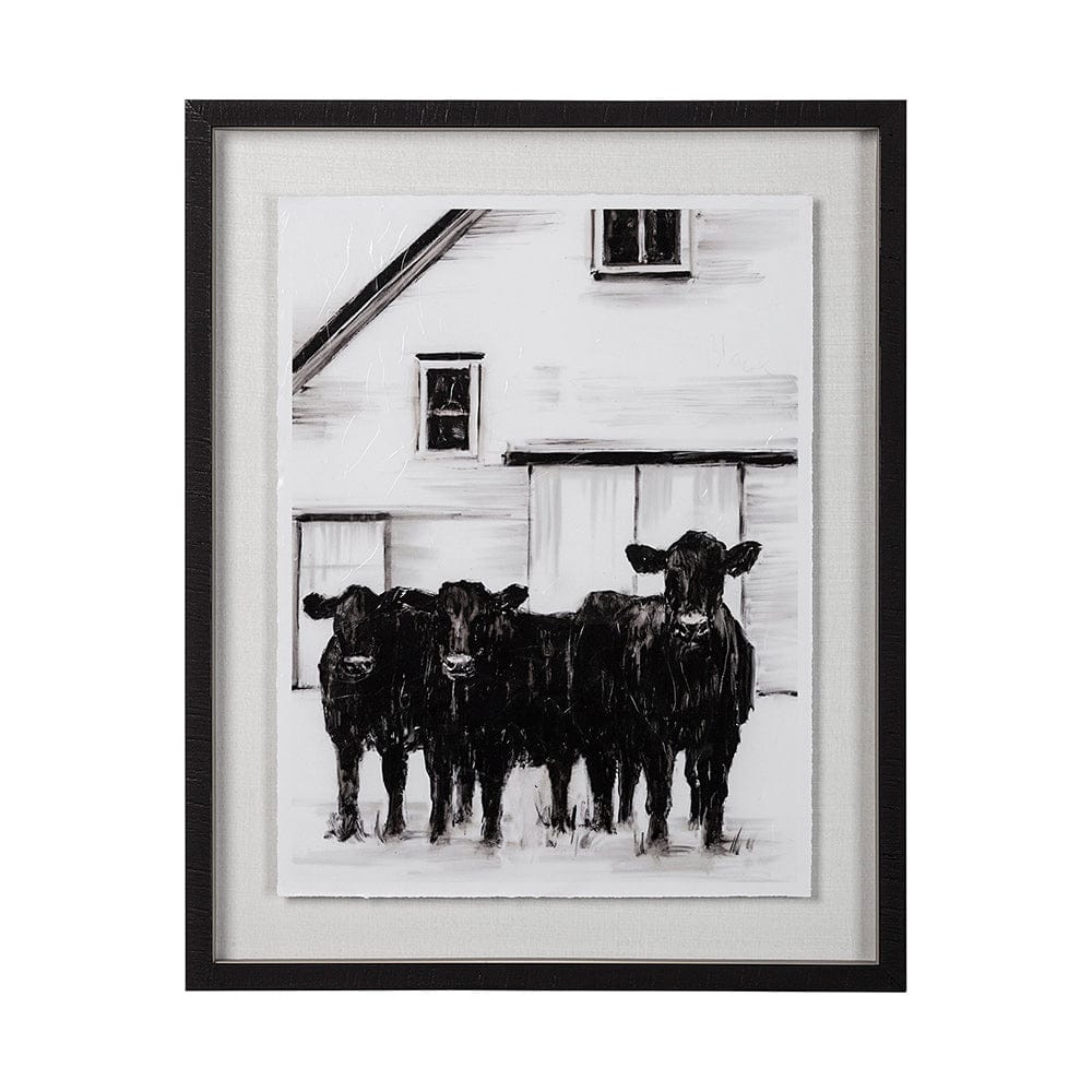 Mercana - Standing Around I by Ethan Harper a Hand Embellished Textured Framed Art Print Matted under Glass - 13721 view 1