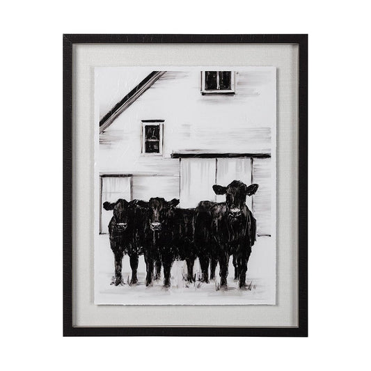Mercana - Standing Around I by Ethan Harper a Hand Embellished Textured Framed Art Print Matted under Glass - 13721 view 1