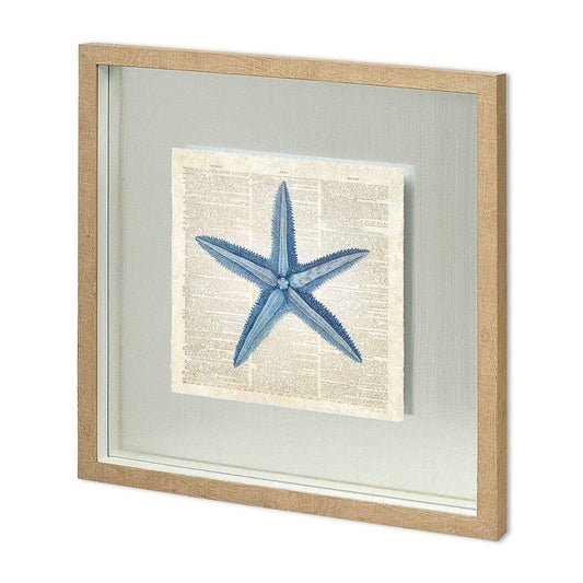 Mercana - Starfish Pages by Christopher James a Hand Embellished Textured Framed Art Print Matted under Glass - 11476 view 1