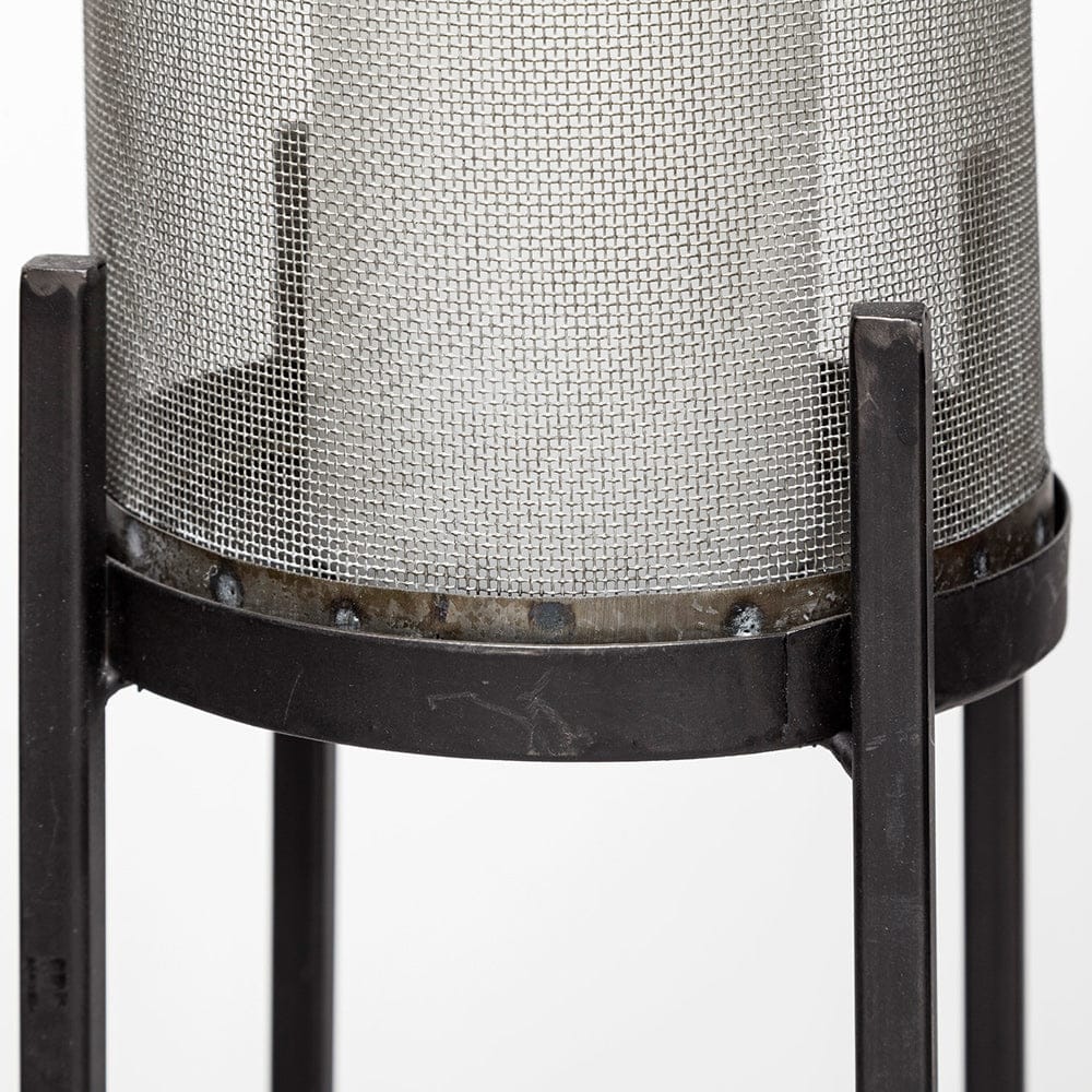 Mercana - Steen Set of Two Black Meshed Metal Candle Holder Lanterns - 67962_CLOSEOUT view 7