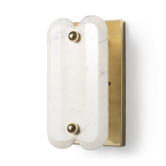 Mercana - Stein 5L x 6W Gold W/ White Marble Shade Wall Sconce - 68772_CLOSEOUT view 1