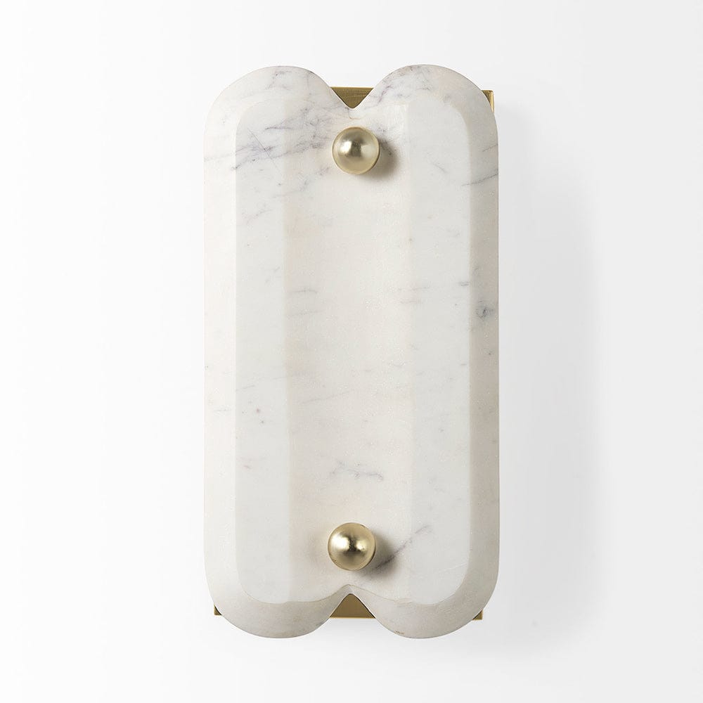 Mercana - Stein 5L x 6W Gold W/ White Marble Shade Wall Sconce - 68772_CLOSEOUT view 2