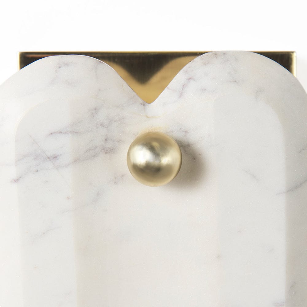 Mercana - Stein 5L x 6W Gold W/ White Marble Shade Wall Sconce - 68772_CLOSEOUT view 5