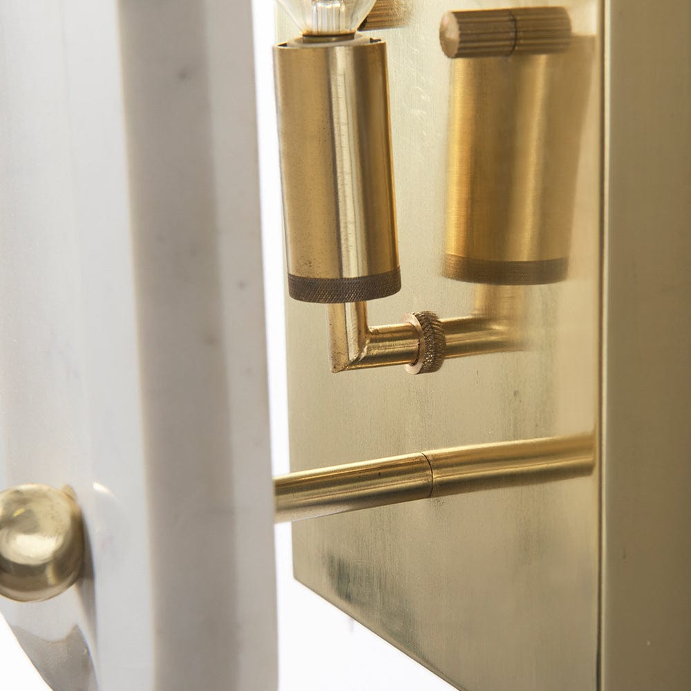 Mercana - Stein 5L x 6W Gold W/ White Marble Shade Wall Sconce - 68772_CLOSEOUT view 6