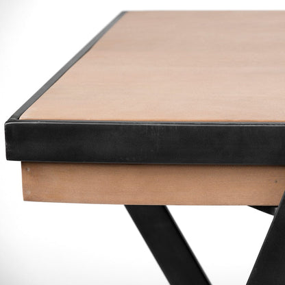 Mercana - Steinbeck 61L x 28.75W x 30H Light Brown Wooden Iron Frame Office Desk - 68488 view 7