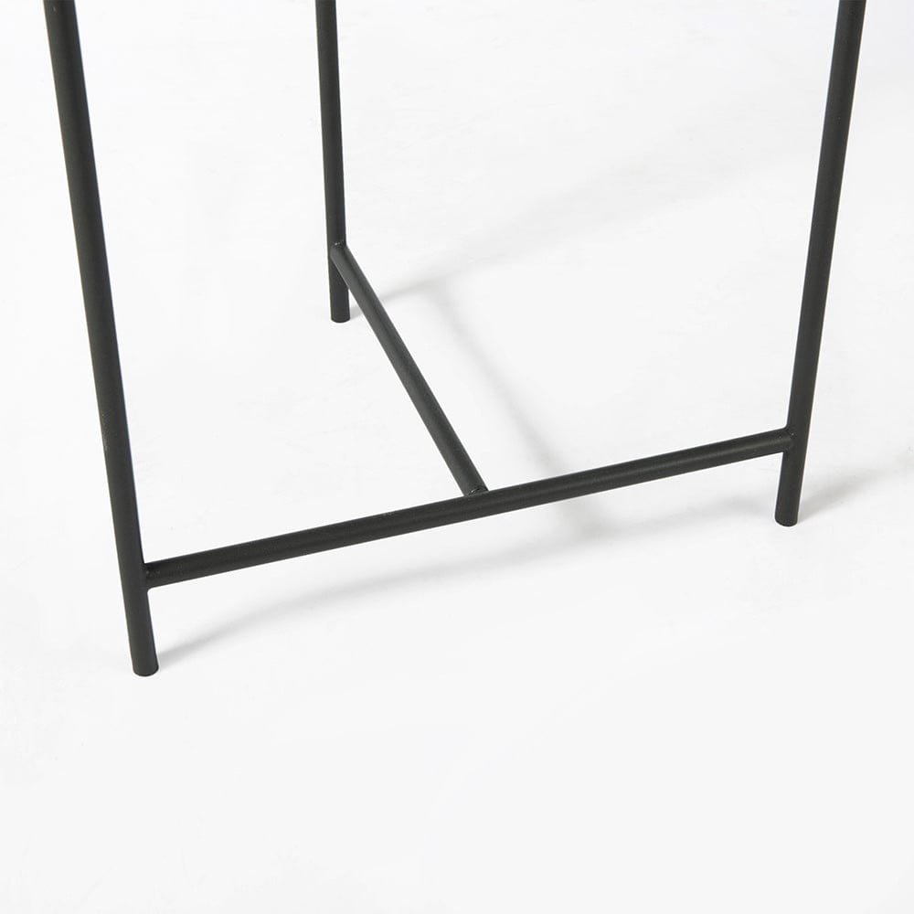 Mercana - Stella 17L x 17W Gray Round Marble Top W/Black Base Accent Table - 68959_CLOSEOUT view 9