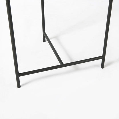 Mercana - Stella 17L x 17W Gray Round Marble Top W/Black Base Accent Table - 68959_CLOSEOUT view 9