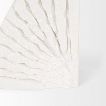 Mercana - Stept White Marble Bookends w/rough carving (Set of 2) - 70503 view 8