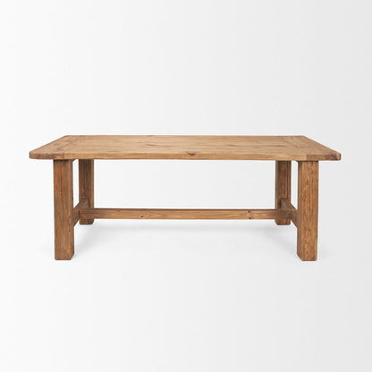 Mercana - Stetson 84" Rectangular Natural Brown Wood Dining Table - 70886 view 2