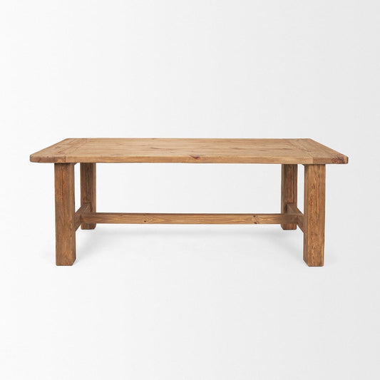 Mercana - Stetson 84" Rectangular Natural Brown Wood Dining Table - 70886 view 2