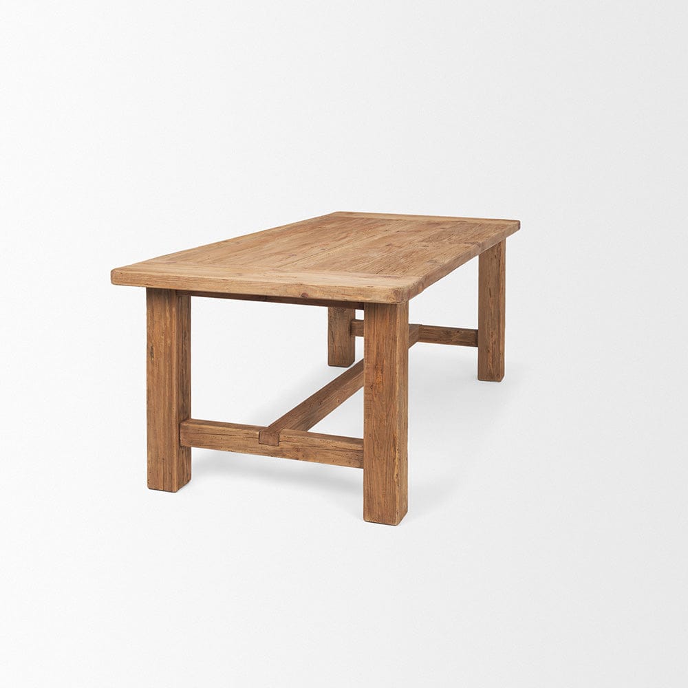 Mercana - Stetson 84" Rectangular Natural Brown Wood Dining Table - 70886 view 4