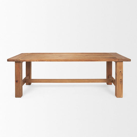 Mercana - Stetson 94.5" Rectangular Natural Brown Wood Dining Table - 70885 view 2