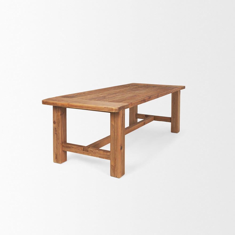 Mercana - Stetson 94.5" Rectangular Natural Brown Wood Dining Table - 70885 view 4