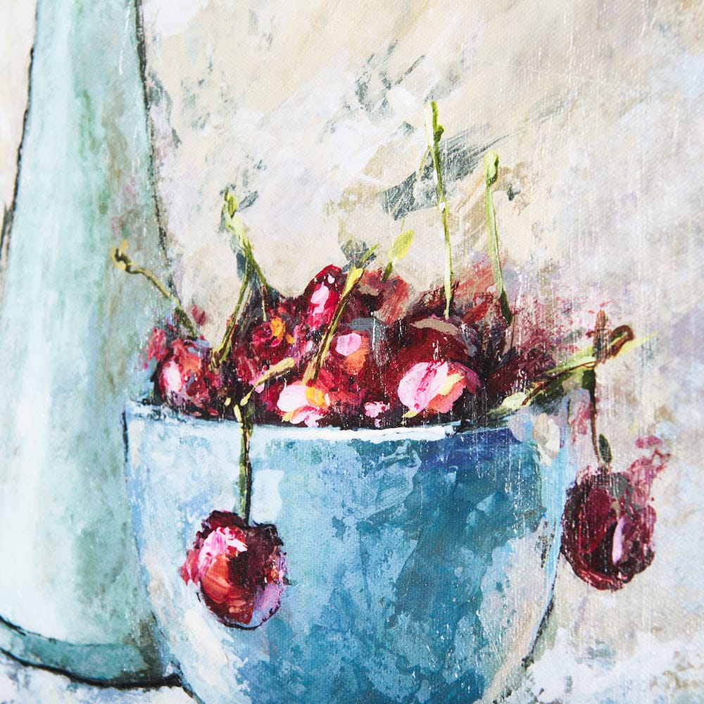 Mercana - Still Life with Cherries by Mercana Studio a Hand Embellished Textured Canvas - 102461-S view 6