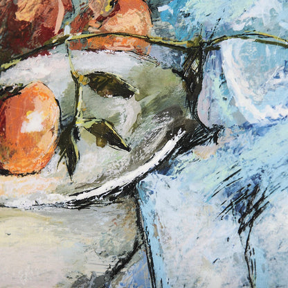 Mercana - Still Life with Peaches by Mercana Studio a Hand Embellished Textured Canvas - 102460-L view 6