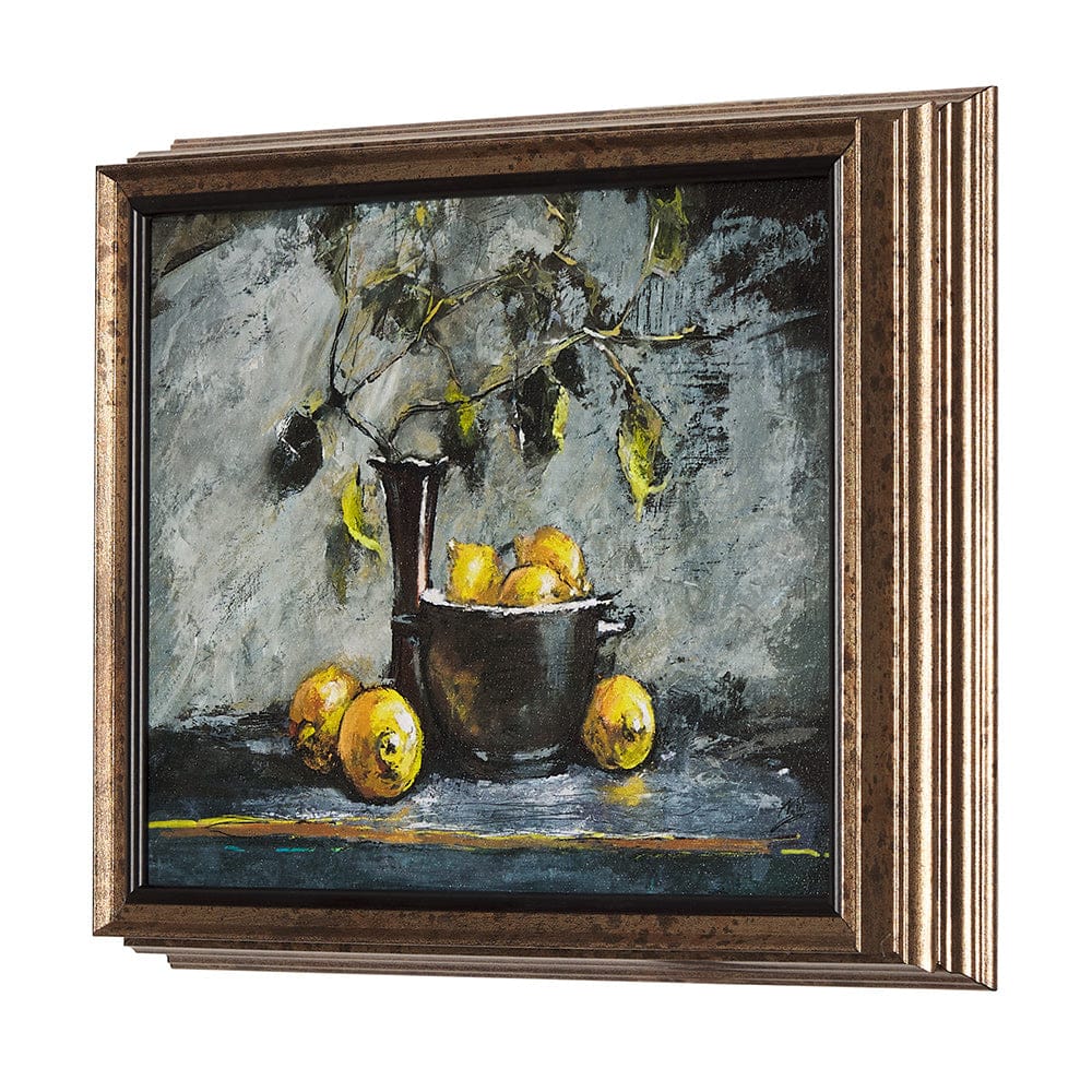 Mercana - Still Life with Tangerine by Mercana Studio a Hand Embellished Textured Framed Art Print - 14790 view 3