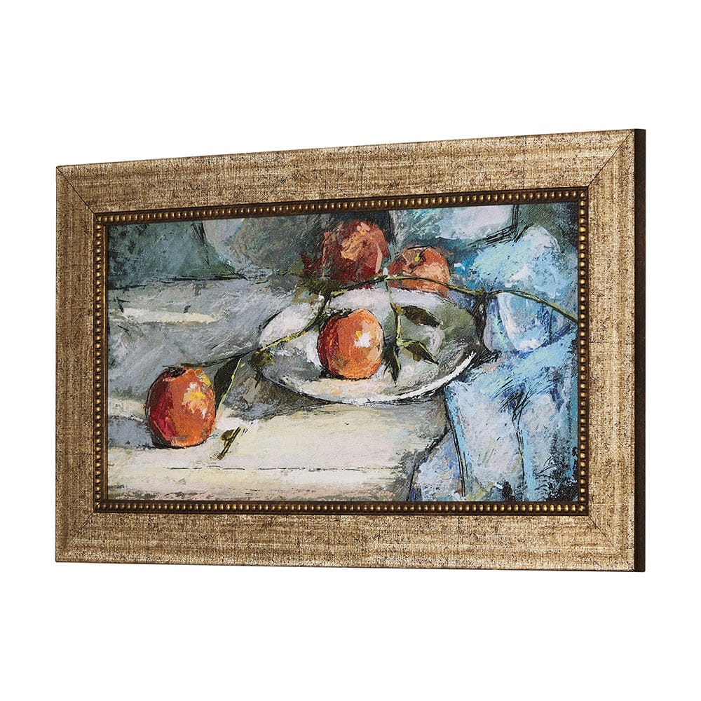 Mercana - Still Life with Tangerine by Mercana Studio a Hand Embellished Textured Framed Art Print - 14790 view 6