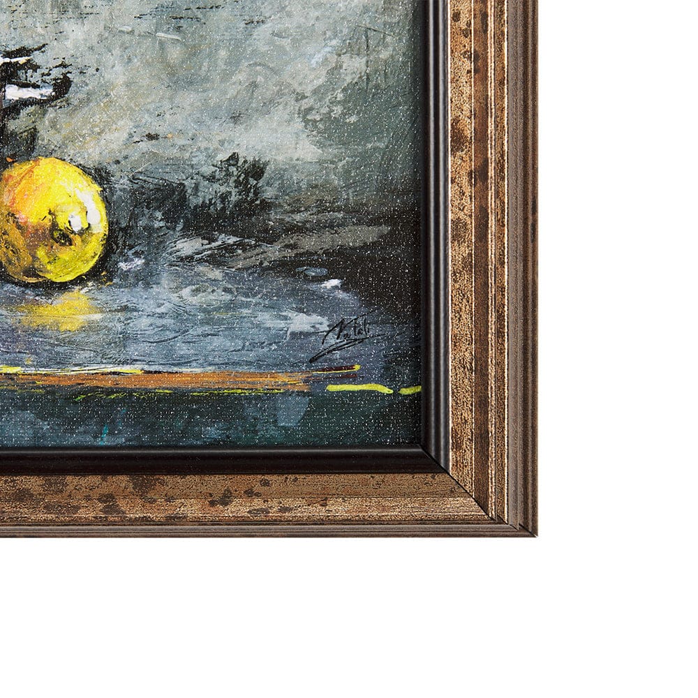 Mercana - Still Life with Tangerine by Mercana Studio a Hand Embellished Textured Framed Art Print - 14790 view 8