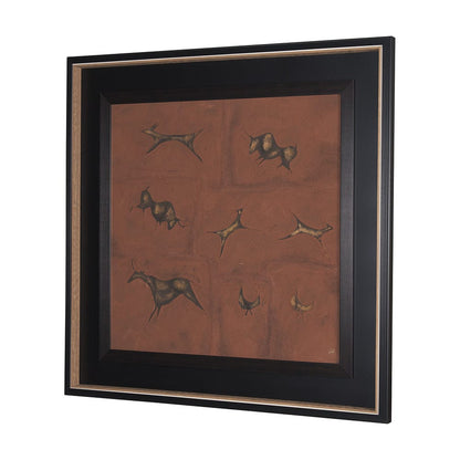 Mercana - Stone Age I by Studio M a handmade Original Framed Artwork under Glass - 15260 view 2