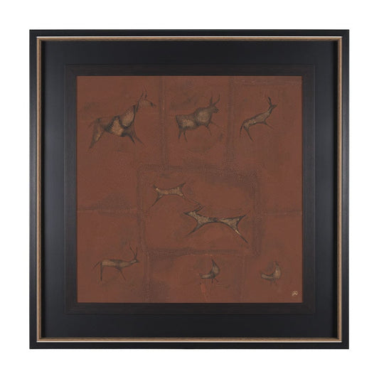 Mercana - Stone Age II by Studio M a handmade Original Framed Artwork under Glass - 15261 view 1