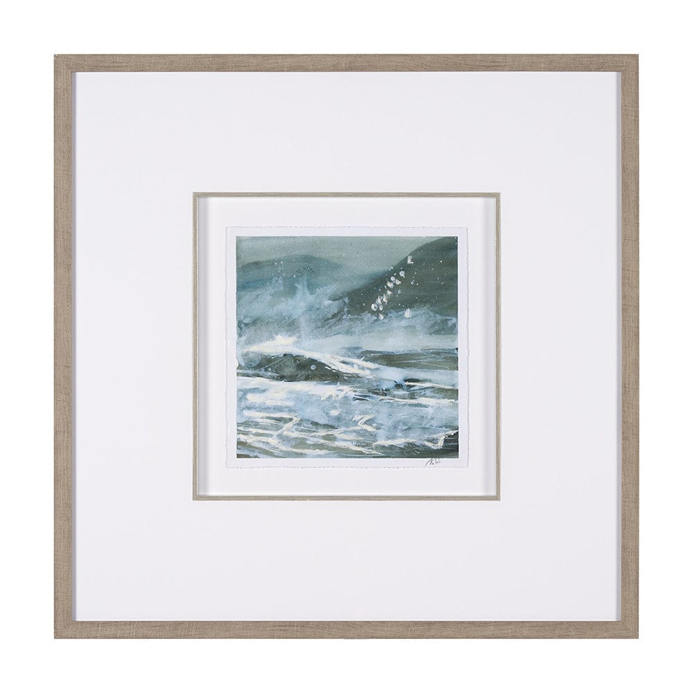 Mercana - Stormy Coast II by Mercana Studio a Hand Embellished Framed Art Print Matted under Glass - 15608 view 1