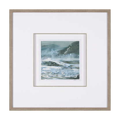 Mercana - Stormy Coast II by Mercana Studio a Hand Embellished Framed Art Print Matted under Glass - 15608 view 1