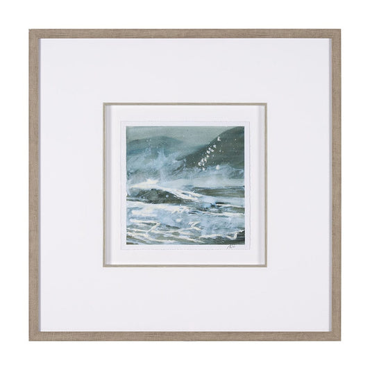 Mercana - Stormy Coast II by Mercana Studio a Hand Embellished Framed Art Print Matted under Glass - 15608 view 1