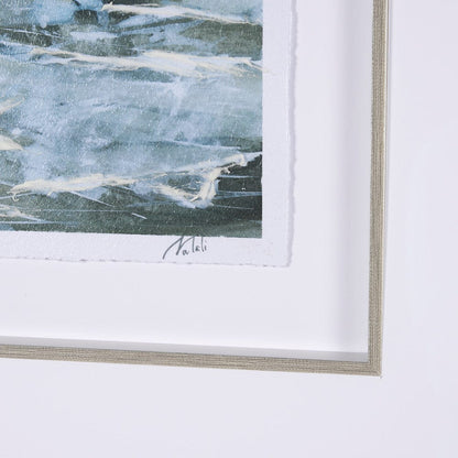 Mercana - Stormy Coast II by Mercana Studio a Hand Embellished Framed Art Print Matted under Glass - 15608 view 6