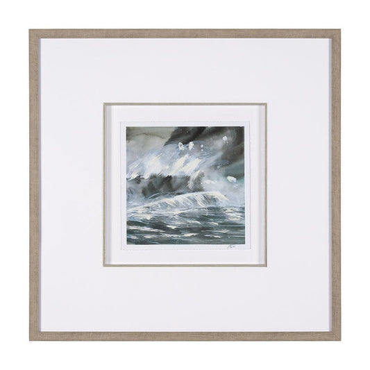 Mercana - Stormy Coast III by Mercana Studio a Hand Embellished Framed Art Print Matted under Glass - 15609 view 1