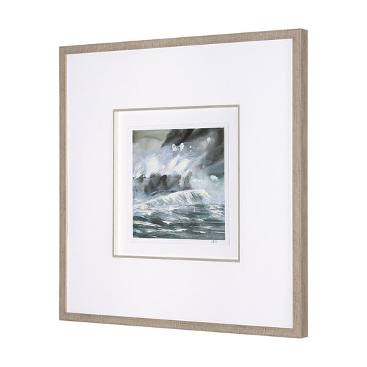 Mercana - Stormy Coast III by Mercana Studio a Hand Embellished Framed Art Print Matted under Glass - 15609 view 2