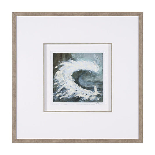 Mercana - Stormy Coast IV by Mercana Studio a Hand Embellished Framed Art Print Matted under Glass - 15610 view 1