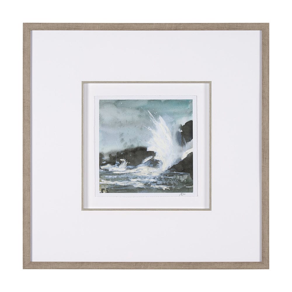 Mercana - Stormy Coast V by Mercana Studio a Hand Embellished Framed Art Print Matted under Glass - 15611 view 1